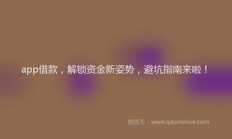 app借款，解锁资金新姿势，避坑指南来啦！