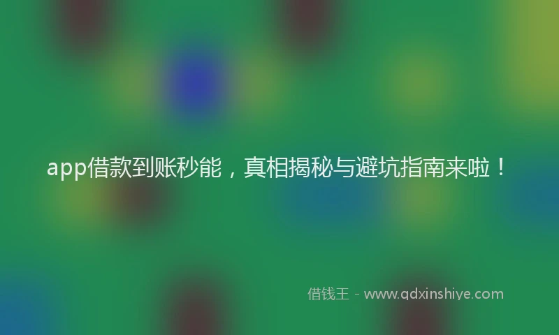 app借款到账秒能，真相揭秘与避坑指南来啦！