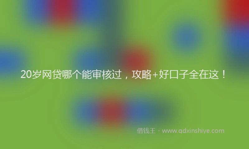 20岁网贷哪个能审核过，攻略+好口子全在这！
