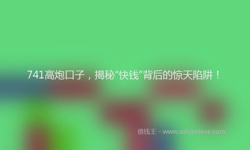 741高炮口子，揭秘“快钱”背后的惊天陷阱！