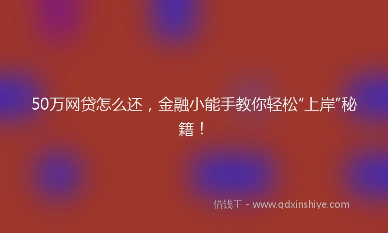 50万网贷怎么还，金融小能手教你轻松“上岸”秘籍！
