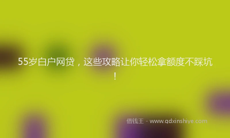 55岁白户网贷，这些攻略让你轻松拿额度不踩坑！