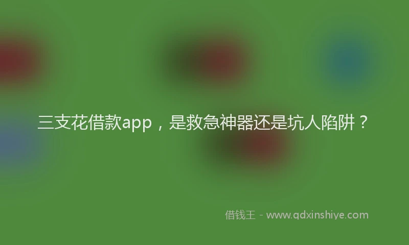 三支花借款app，是救急神器还是坑人陷阱？