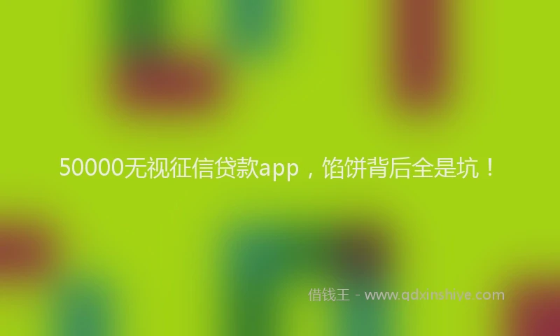 50000无视征信贷款app，馅饼背后全是坑！