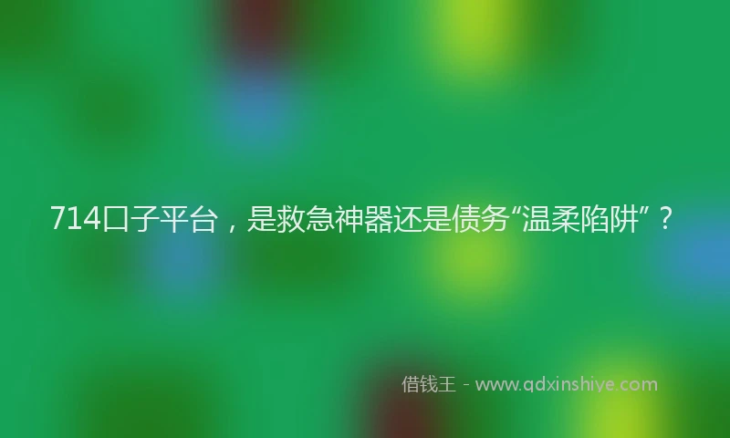 714口子平台，是救急神器还是债务“温柔陷阱”？