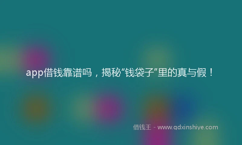 app借钱靠谱吗，揭秘“钱袋子”里的真与假！