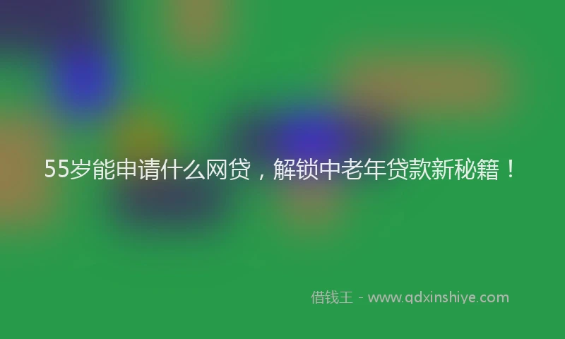 55岁能申请什么网贷，解锁中老年贷款新秘籍！