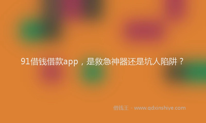 91借钱借款app，是救急神器还是坑人陷阱？