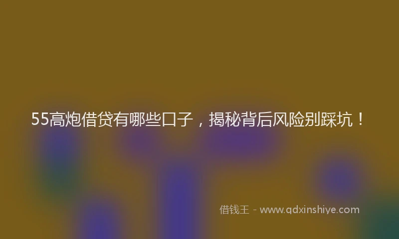 55高炮借贷有哪些口子，揭秘背后风险别踩坑！