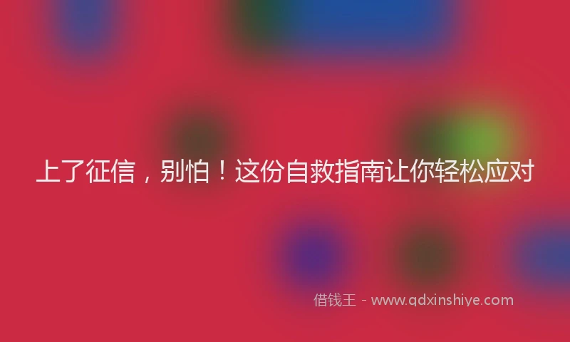 上了征信，别怕！这份自救指南让你轻松应对