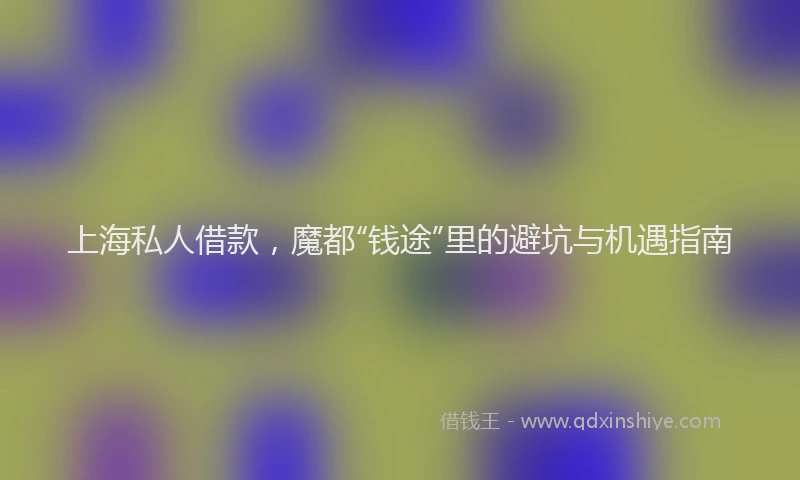 上海私人借款，魔都“钱途”里的避坑与机遇指南
