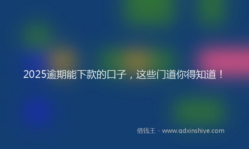 2025逾期能下款的口子,这些门道你得知道!