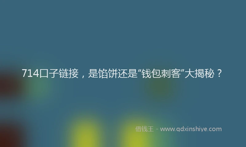 714口子链接，是馅饼还是“钱包刺客”大揭秘？
