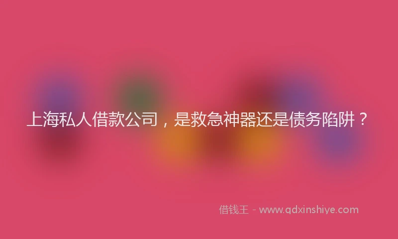 上海私人借款公司，是救急神器还是债务陷阱？