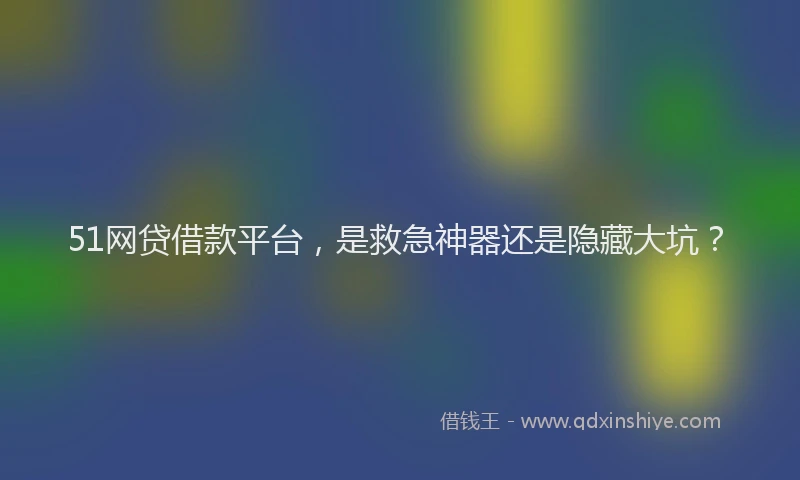 51网贷借款平台，是救急神器还是隐藏大坑？