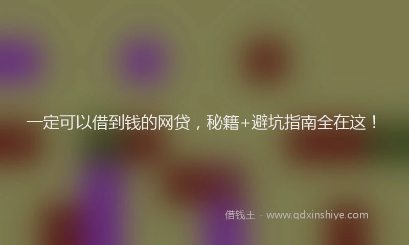 一定可以借到钱的网贷，秘籍+避坑指南全在这！