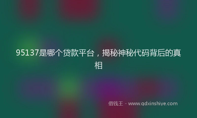95137是哪个贷款平台，揭秘神秘代码背后的真相
