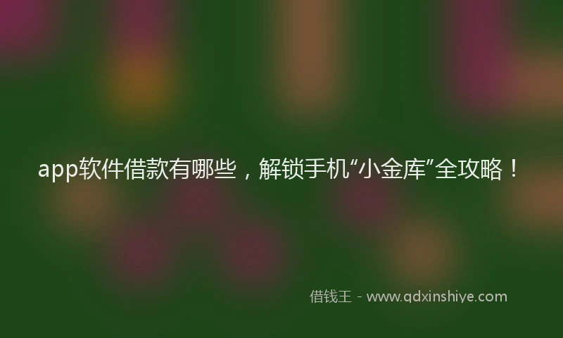 app软件借款有哪些，解锁手机“小金库”全攻略！