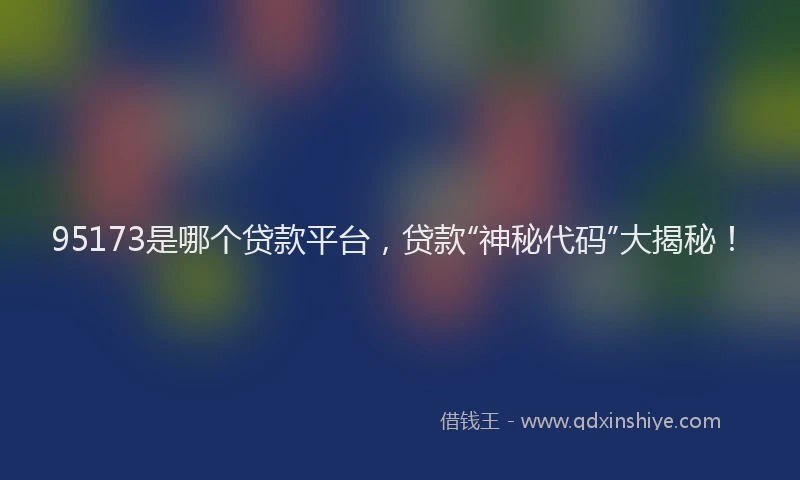 95173是哪个贷款平台，贷款“神秘代码”大揭秘！