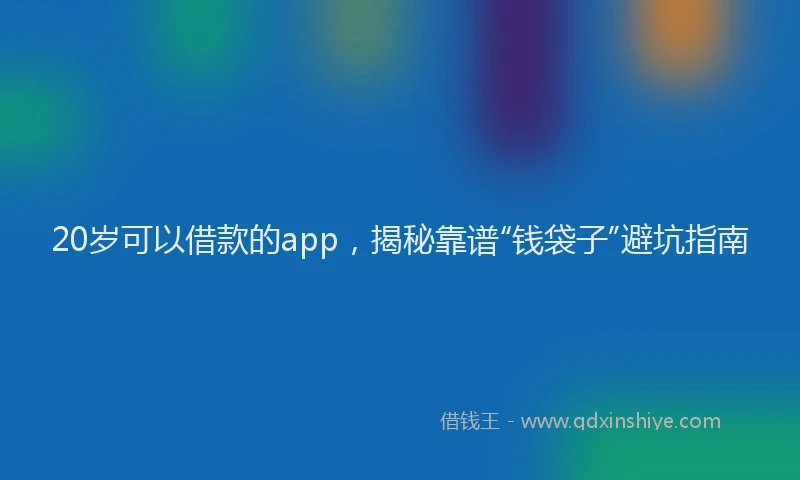 20岁可以借款的app，揭秘靠谱“钱袋子”避坑指南