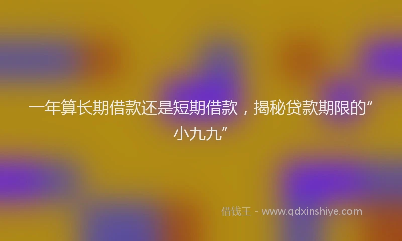 一年算长期借款还是短期借款，揭秘贷款期限的“小九九”