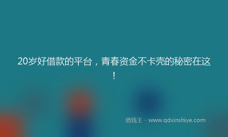 20岁好借款的平台，青春资金不卡壳的秘密在这！
