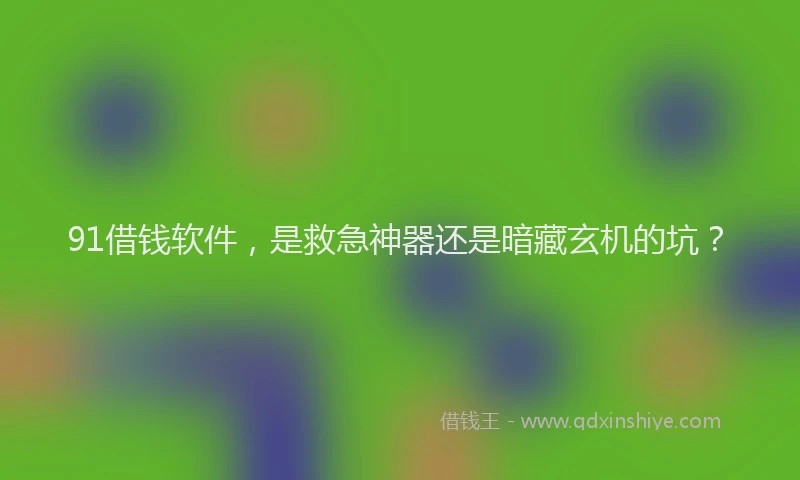 91借钱软件，是救急神器还是暗藏玄机的坑？