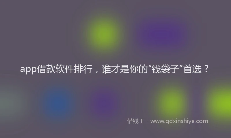 app借款软件排行，谁才是你的“钱袋子”首选？