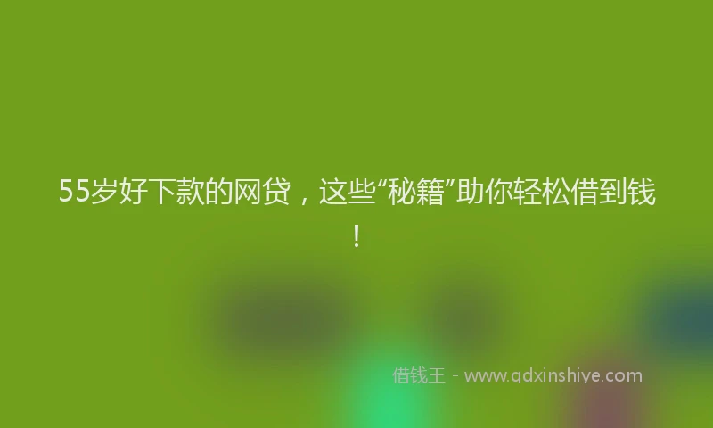 55岁好下款的网贷，这些“秘籍”助你轻松借到钱！