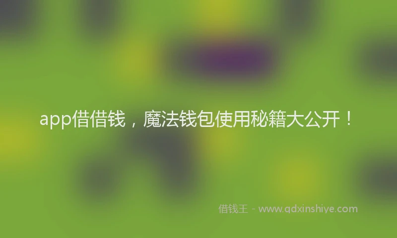 app借借钱，魔法钱包使用秘籍大公开！
