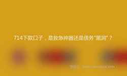 714下款口子，是救急神器还是债务“黑洞”？
