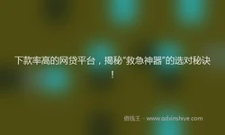 下款率高的网贷平台，揭秘“救急神器”的选对秘诀！