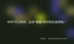 60岁可以网贷，这些“秘籍”助你轻松借到钱！