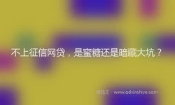 不上征信网贷，是蜜糖还是暗藏大坑？