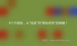 6个月借钱，从“钱紧”到“稳如老狗”的秘籍！