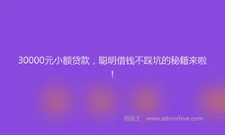 30000元小额贷款，聪明借钱不踩坑的秘籍来啦！