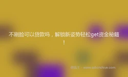 不刷脸可以贷款吗，解锁新姿势轻松get资金秘籍！