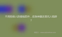 不用担保人的借钱软件，应急神器还是坑人陷阱？