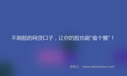 不刷脸的网贷口子，让你的脸也能“偷个懒”！
