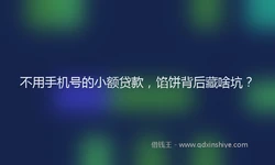 不用手机号的小额贷款，馅饼背后藏啥坑？