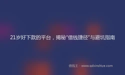 21岁好下款的平台，揭秘“借钱捷径”与避坑指南