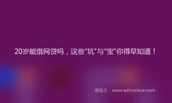 20岁能借网贷吗，这些“坑”与“宝”你得早知道！