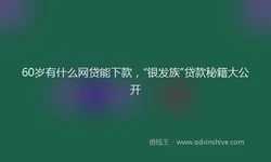 60岁有什么网贷能下款，“银发族”贷款秘籍大公开